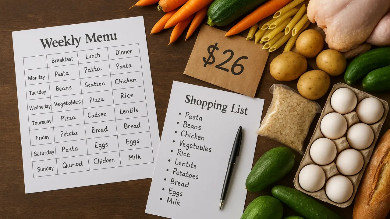 Mangiare sano con budget limitato: menu settimanale per 4 persone sotto 50 euro