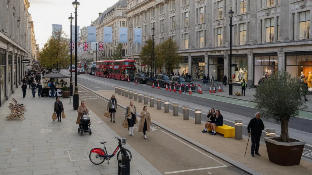 Oxford Street pedonalizzata: come trasformare una strada in spazio per persone, non auto