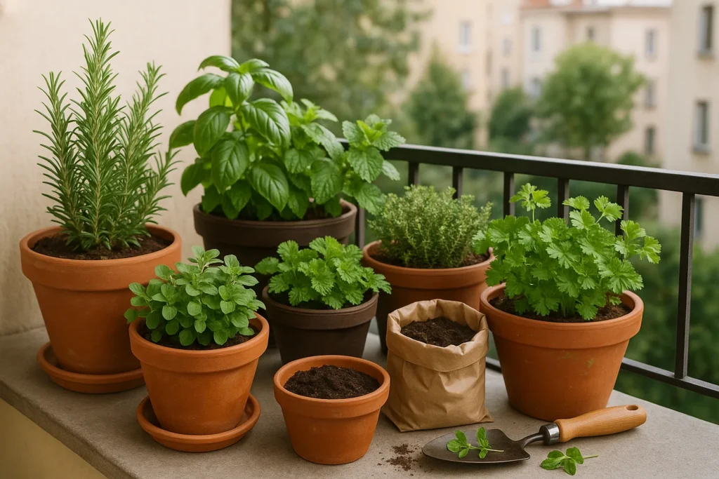 Orto in balcone 2026: quali piante aromatiche coltivare in vaso con poca luce