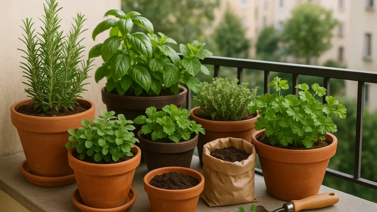 Orto in balcone 2026: quali piante aromatiche coltivare in vaso con poca luce