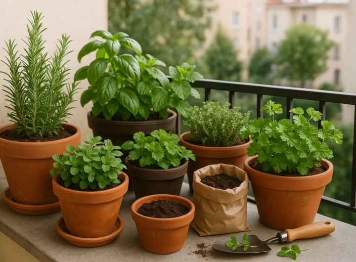 Orto in balcone 2026: quali piante aromatiche coltivare in vaso con poca luce