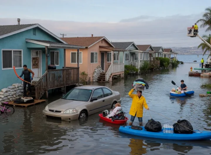 Maree record in California: quando l'oceano invade le strade