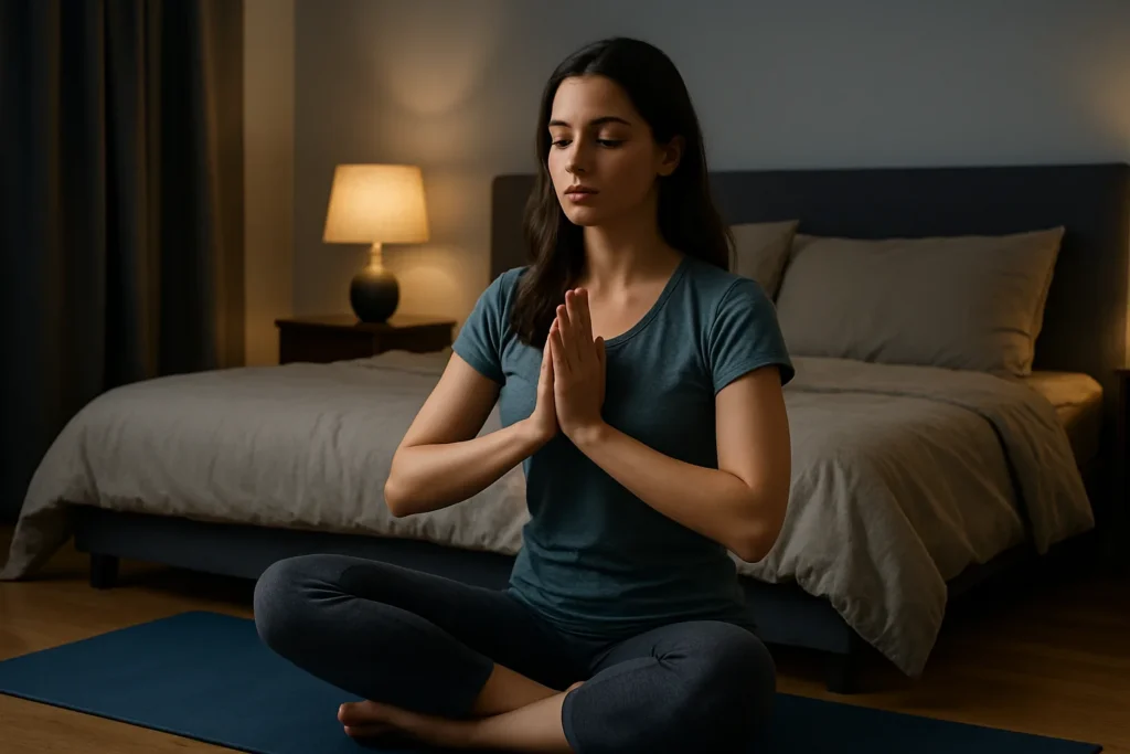 Yoga e consapevolezza: sequenza serale per dormire meglio