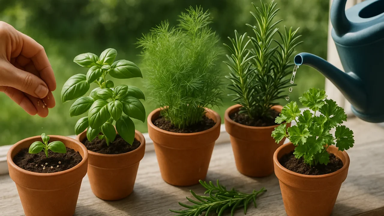 Piante aromatiche in cucina: basilico, prezzemolo e menta da coltivare in vaso