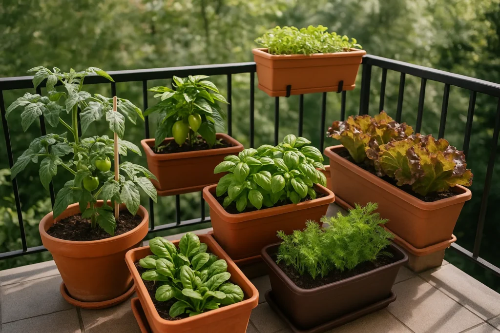 Orto in balcone: coltiva pomodori, erbe e verdure in vasi (anche con poco sole)